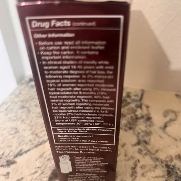 Keranique Hair Regrowth Treatment for Women 2% Minoxidil | 2 month supply - Picture 9 of 9